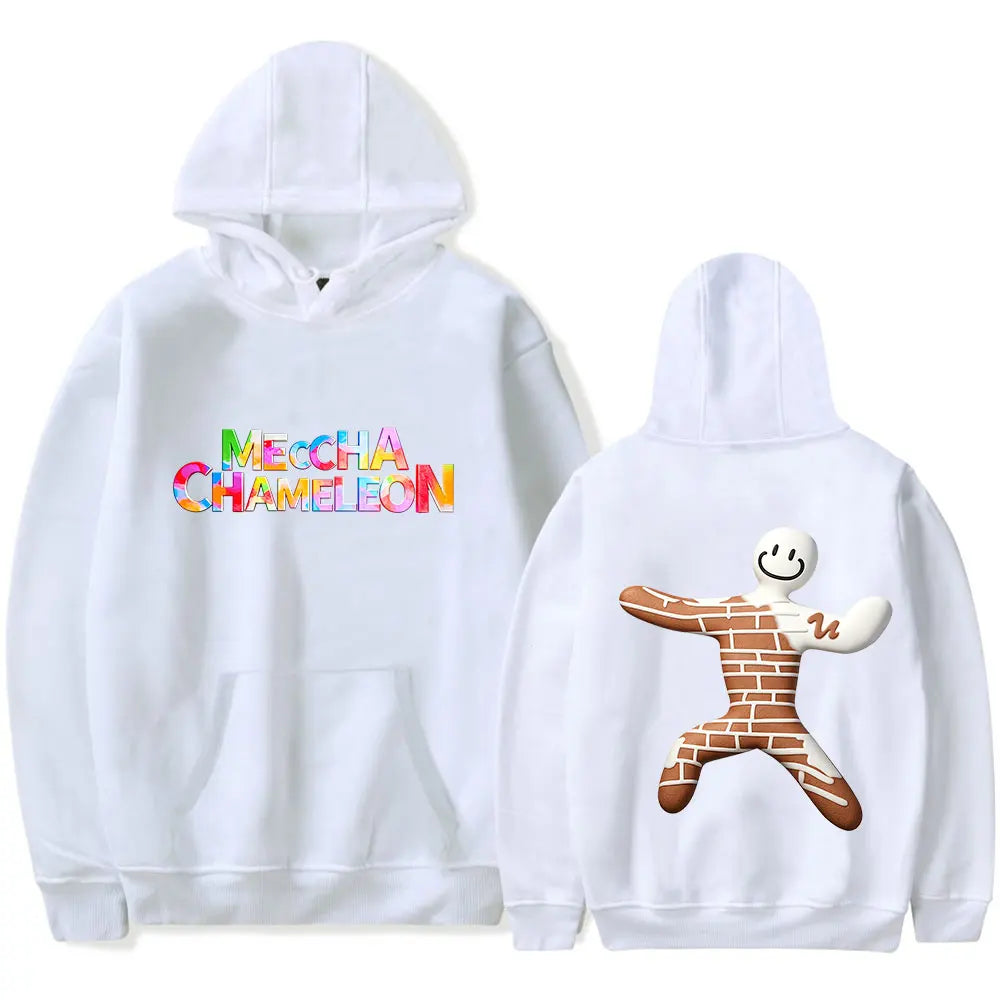 MECCHA CHAMELEON Double Print White Hoodie