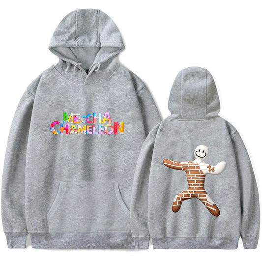 MECCHA CHAMELEON Double Print Gray Hoodie