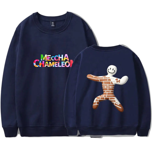 MECCHA CHAMELEON Double Print Navy Blue Sweatshirt