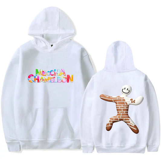 MECCHA CHAMELEON Double Print White Hoodie
