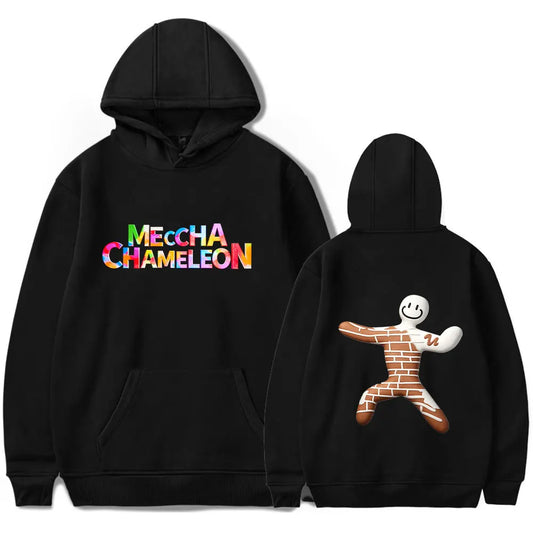 MECCHA CHAMELEON Double Print Black Hoodie