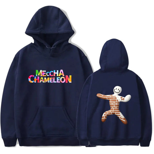 MECCHA CHAMELEON Double Print Navy Blue Hoodie