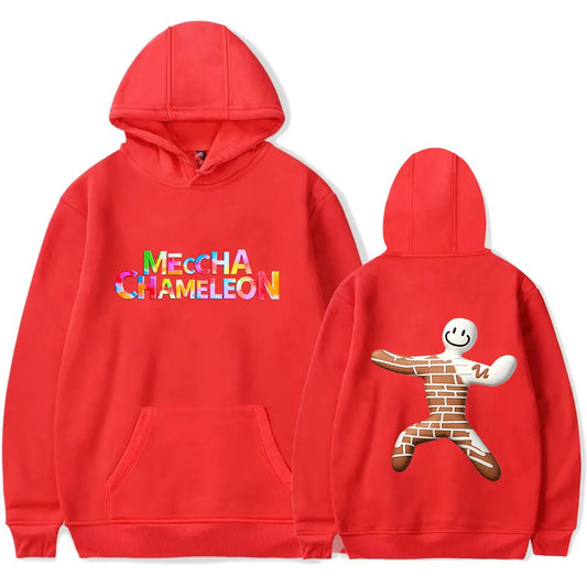 MECCHA CHAMELEON Double Print Red Hoodie