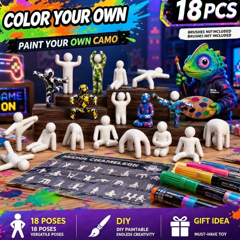 Meccha Chameleon Ultimate 3D Figure Pack (18 Pcs)