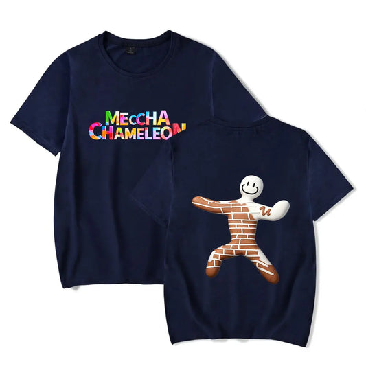 MECCHA CHAMELEON Double Print Navy Blue T-Shirt